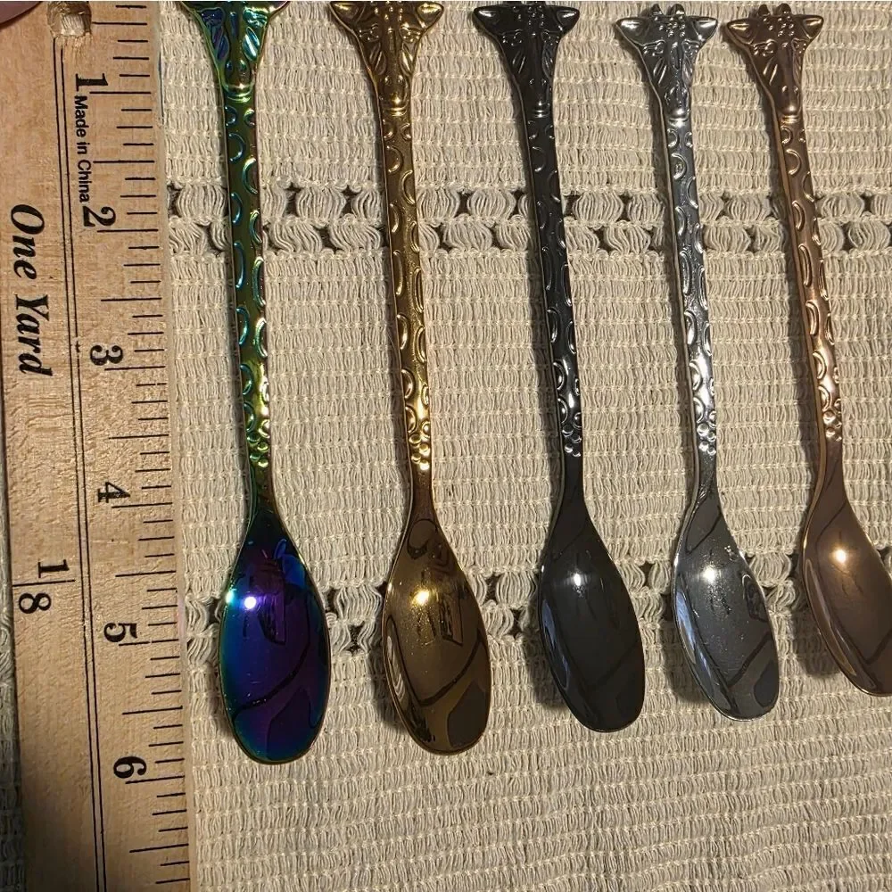Giraffe Handle Spoon Set - Multicolor